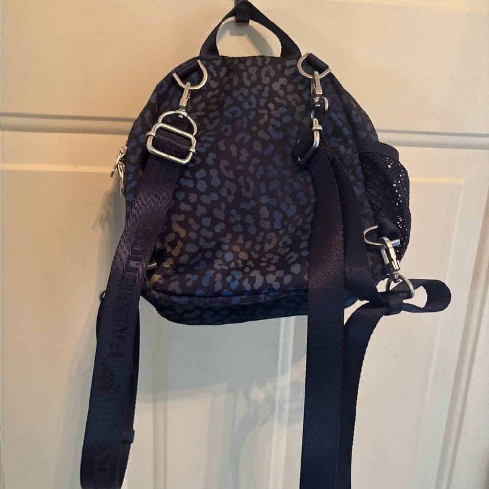 Fabletics Blue Leopard Print Backpack - image 6
